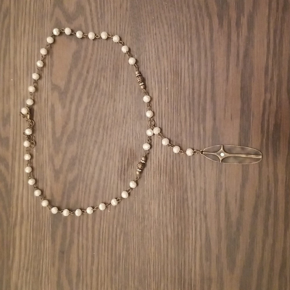 CROSS necklace brass